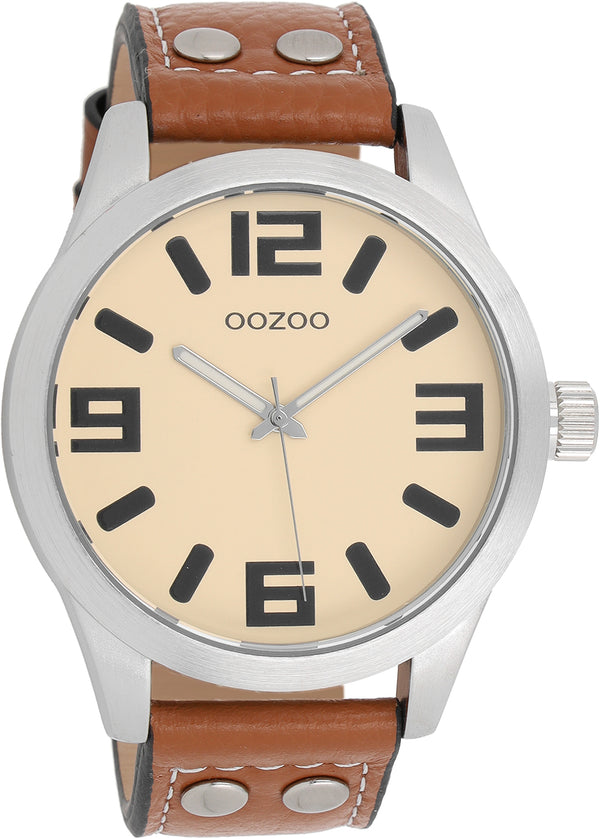 Oozoo Heren/dames Horloge-C1052 cognac (46mm)