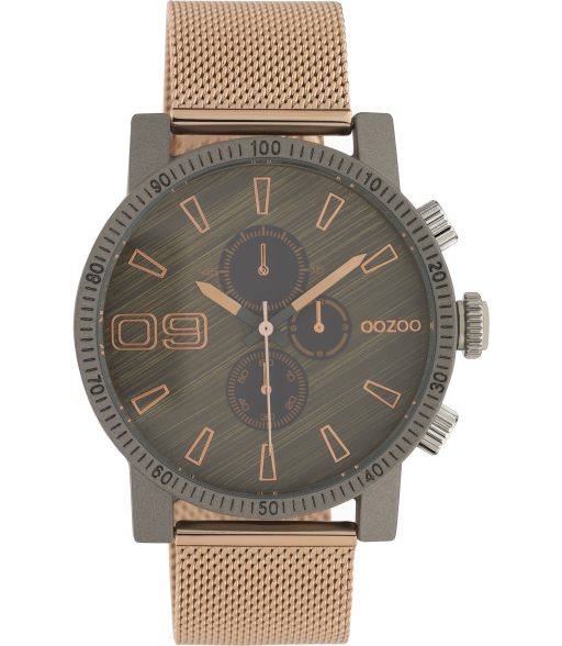Oozoo Men's Watch-C10685 Rose/dark gray (45mm)