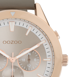 Oozoo Heren Horloge-C10802 Rose Taupe (45mm)