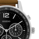 Oozoo Heren horloge-C10812 Bruin/zilver (42mm)