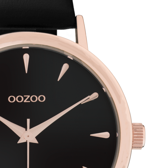 Oozoo Dames horloge-C10829 Zwart (42mm)