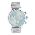 Oozoo heren horloge-C10902 zilver/blauw (42mm)