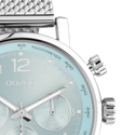 Oozoo heren horloge-C10902 zilver/blauw (42mm)
