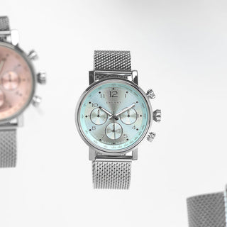 Oozoo men's watch-C10902 silver/blue (42mm)