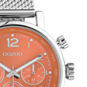 Oozoo men's watch-C10903 silver/orange (42mm)