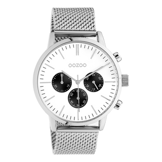 Oozoo heren horloge-C10910 Zilver (45mm)