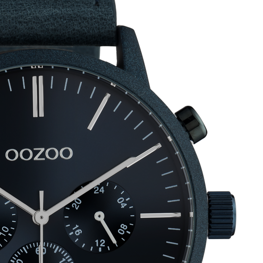 Oozoo Heren Horloge-C10918 blauw (45mm)