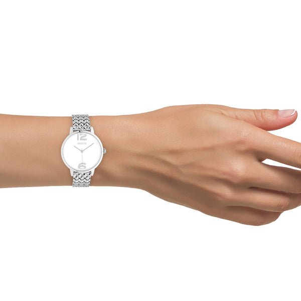 Oozoo Dames horloge-C10920 zilver (28mm)