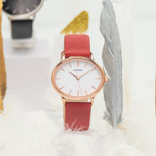 Oozoo Dames horloge-C10942 rood (38mm)