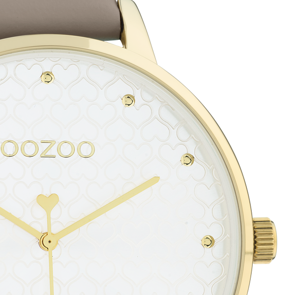Oozoo dames Horloge-C11037 Taupe (48mm)
