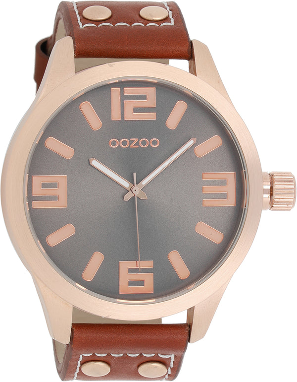 Oozoo Heren Horloge-C1106 cognac (51mm)