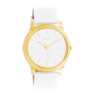 Koop gold Oozoo ladies Watch with soft leather strap (36mm)