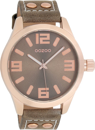 Oozoo heren/dames Horloge-C1158 bruin (46mm)