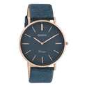 Oozoo Dames horloge-C20163  Rose Goud Blauw (40mm)