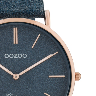 Oozoo Dames horloge-C20163  Rose Goud Blauw (40mm)