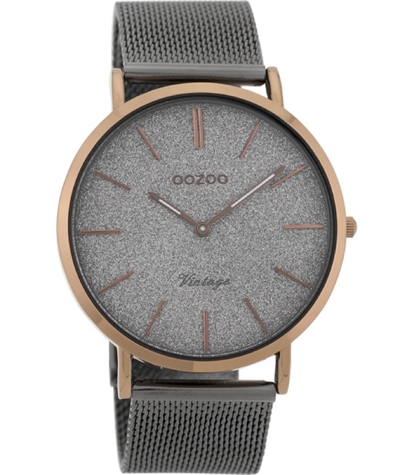 Oozoo Vintage Horloge-C8861 grijs (40mm)