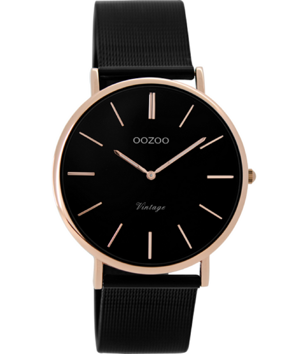 Oozoo Vintage Horloge-C8870 zwart (36mm)