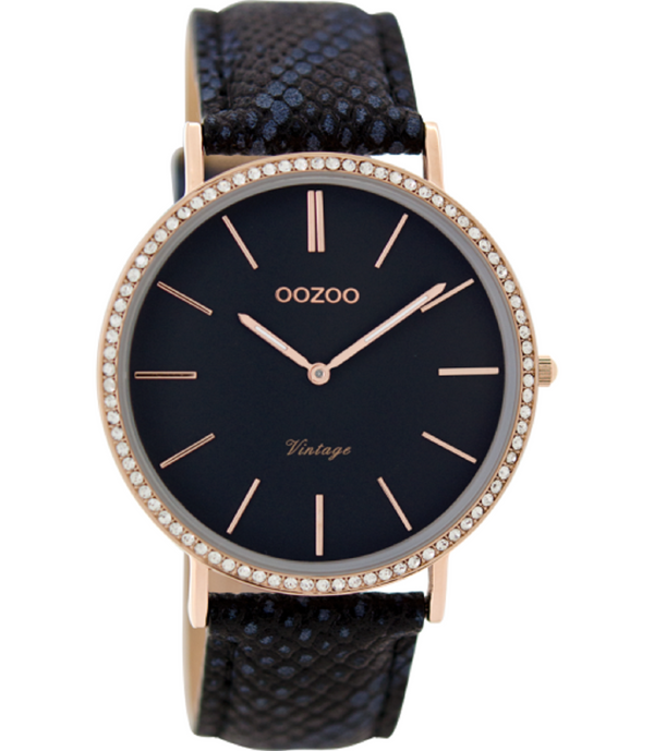 Oozoo Vintage Watch-C8889 blau (40mm)