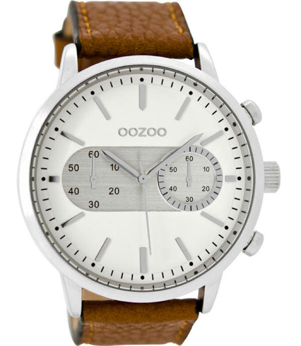 Oozoo Heren Horloge-C9055 cognac (48mm)