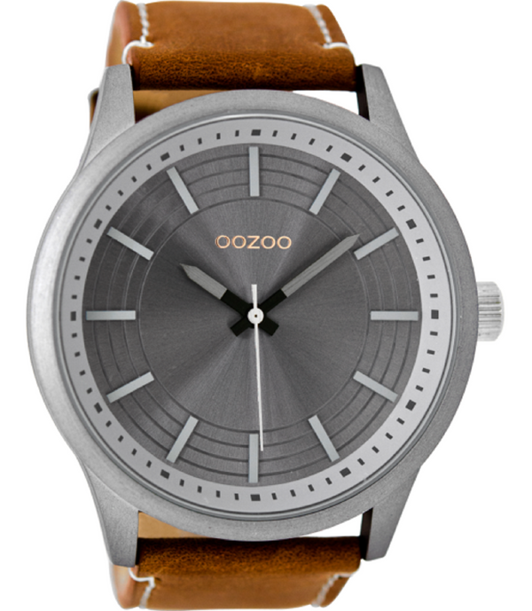 Oozoo Heren Horloge-C9076 cognac (51mm)