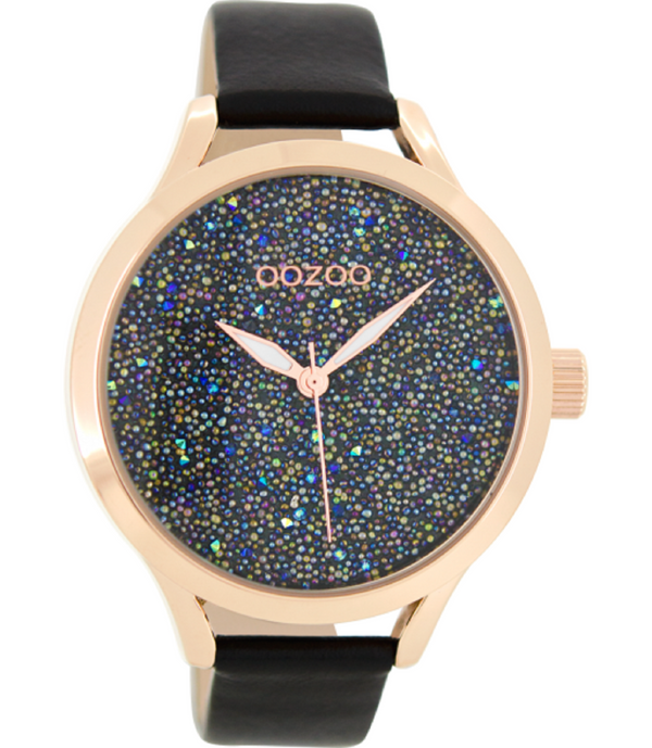 Oozoo Dames horloge-C9128 zwart (44mm)