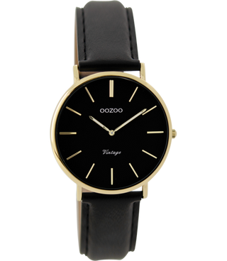 Oozoo Vintage Horloge-C9302 zwart (32mm)