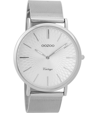 Oozoo Vintage-Uhr – C9340 Silber (40 mm)
