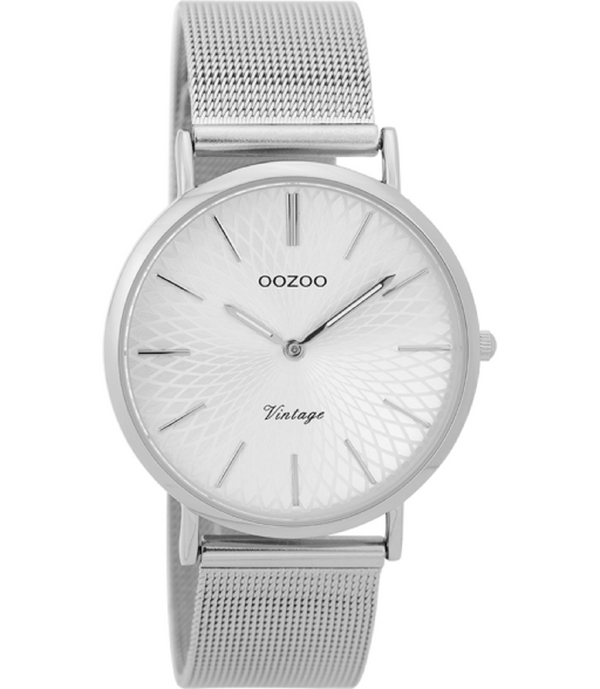 Oozoo Vintage Horloge - C9341 Zilver (36mm)