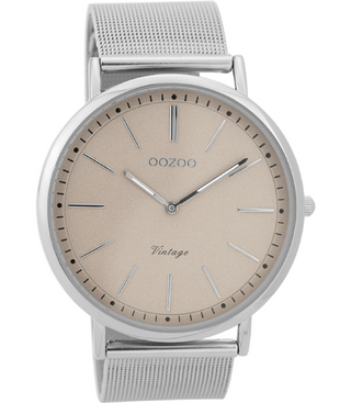 Oozoo Vintage-Uhr – C9355 Silber (44 mm)