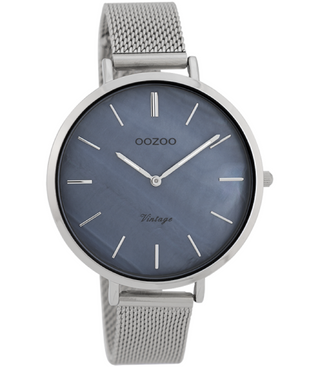 Oozoo Vintage Horloge-C9390 zilver (40mm)