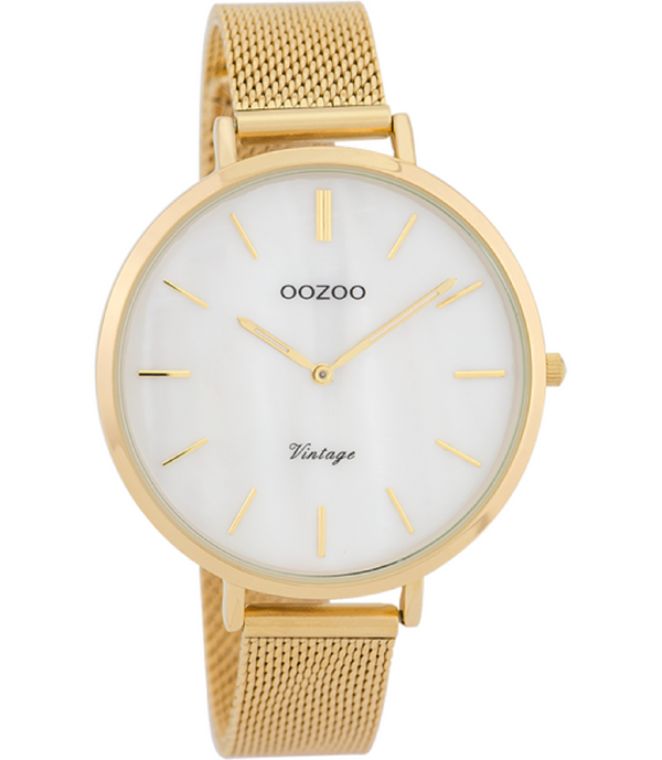 Oozoo Vintage Horloge-C9392 goud (40mm)
