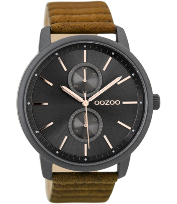Oozoo Heren Horloge-C9452 bruin (45mm)