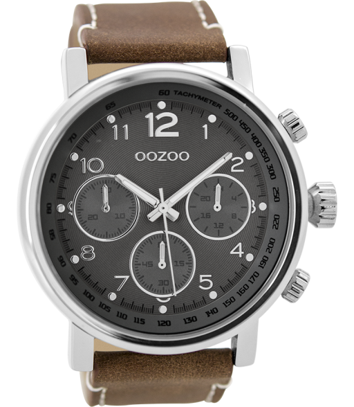 Oozoo Heren Horloge-C9457 bruin (48mm)