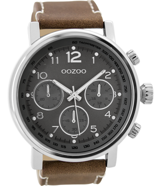 Oozoo Heren Horloge-C9457 bruin (48mm)