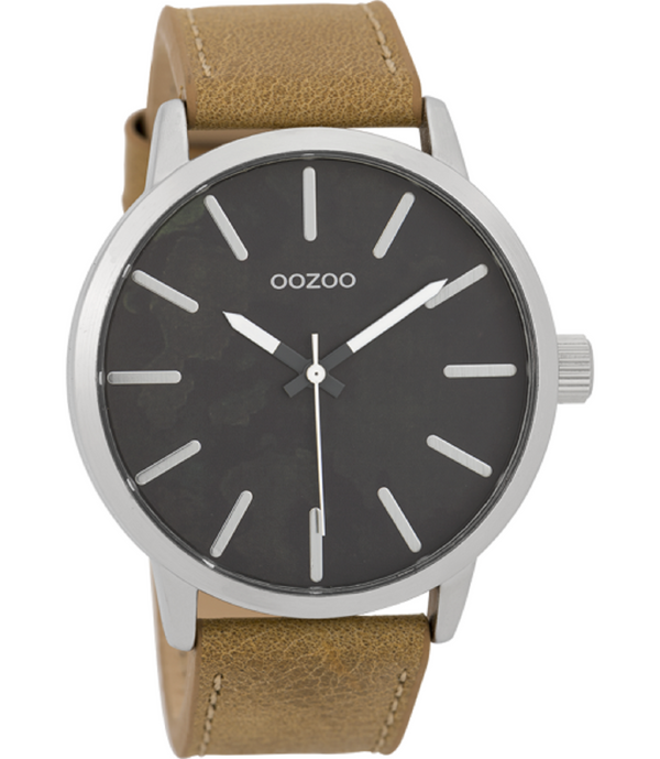 Oozoo Heren Horloge-C9600 beige (45mm)
