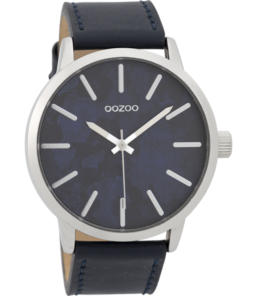 Oozoo Heren Horloge-C9602 donker blauw (45mm)