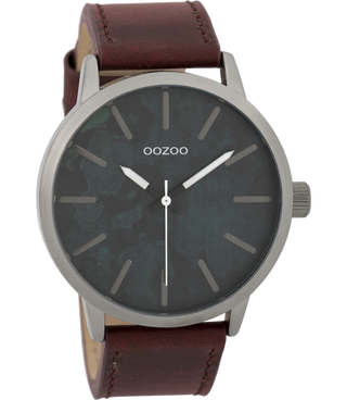 Oozoo Heren Horloge-C9603 bruin (45mm)