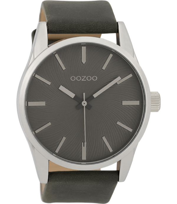 Oozoo Heren Horloge-C9628 grijs (45mm)