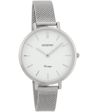 Oozoo Vintage Watch-C9820 Silber (34mm)