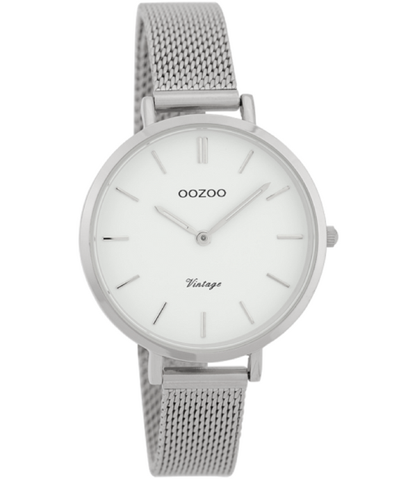 Oozoo Vintage Horloge-C9820 zilver (34mm)