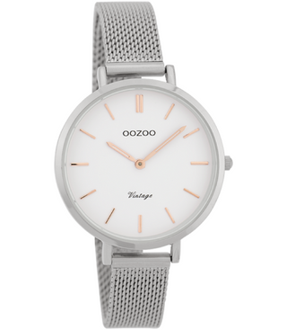 Oozoo Vintage Watch-C9821 Silber (34mm)