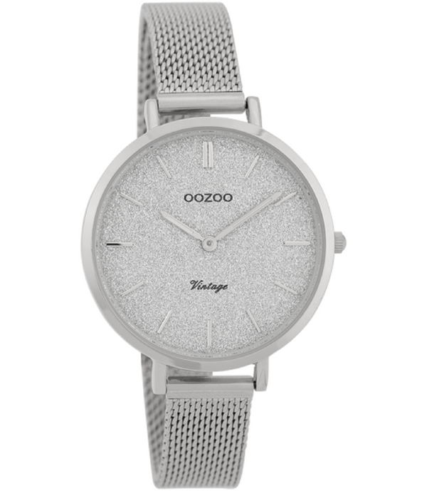 Oozoo Vintage Watch-C9825 Silber (34mm)