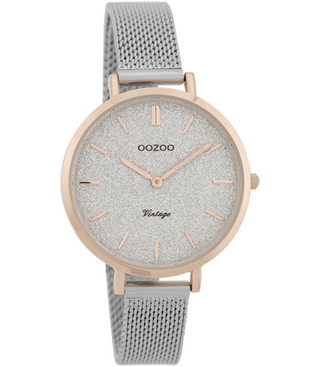 Oozoo Vintage Horloge-C9826 zilver (34mm)