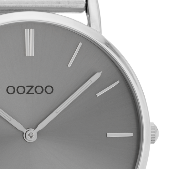 Oozoo Vintage-Uhr – C9936 Silber (44 mm)