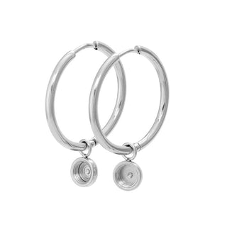 Koop silver iXXXi Jewelry Earring Top Base Part (24MM)