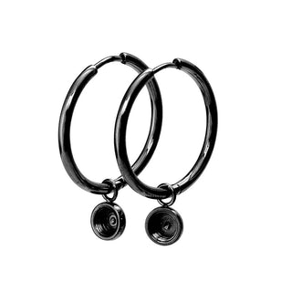 Koop black iXXXi Jewelry Earring Top Base Part (24MM)