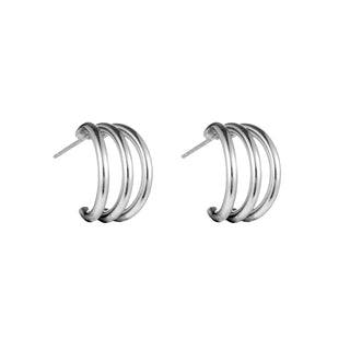 Koop silver Go Dutch Label Earrings Three Hoops