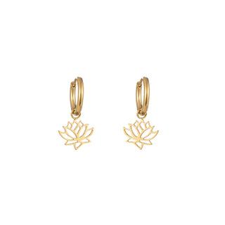 Koop gold Go Dutch Label Earrings Lotus