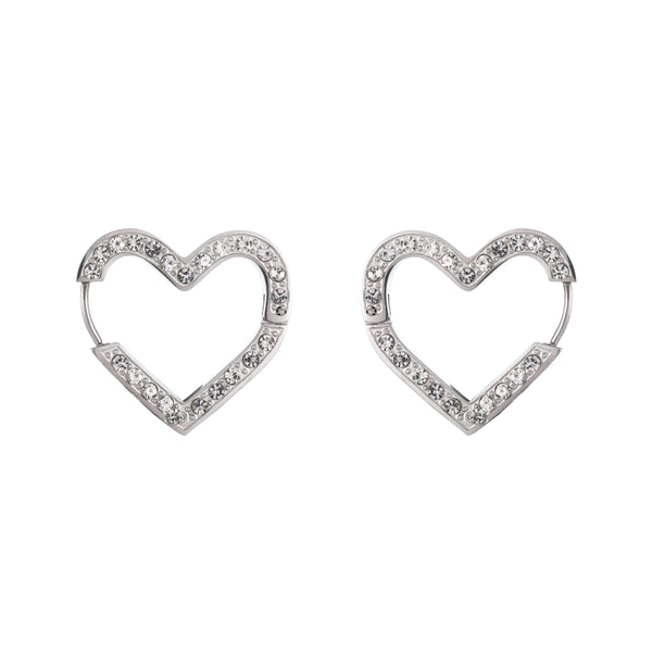 Go Dutch Label Earrings heart crystal stone