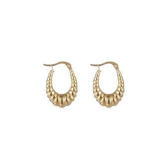 Koop gold Go Dutch Label Earring oval hoop decorated